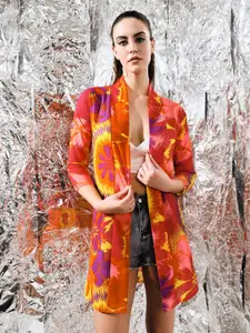 TANDUL Women Longline Printed Shrug