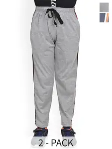 BAESD Boys Pack Of 2 Pure Cotton Mid Rise Track Pants