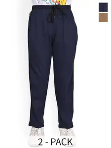 BAESD Boys Pack Of 2 Regular Fit Pure Cotton Track Pants