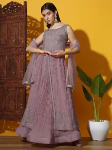 Chhabra 555 Embroidered Semi-Stitched Lehenga With Choli & Dupatta Set