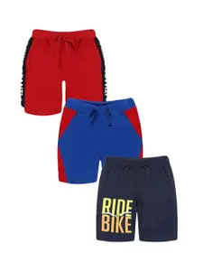 KiddoPanti Pack Of 3 Boys Cotton Regular Shorts