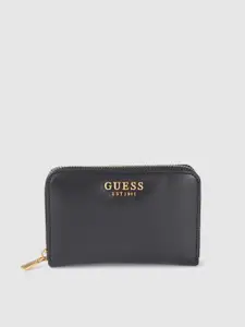 GUESS Women Solid Zip Around Wallet