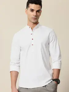 Mr Bowerbird Men Mandarin Collar Casual Shirt