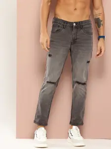 Harvard Men Tapered Fit Slash Knee Light Fade Stretchable Jeans