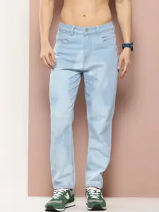 Harvard Men Relaxed Fit Mildly Distressed Light Fade Stretchable Jeans