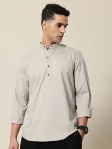 Mr Bowerbird Men Mandarin Collar Casual Shirt