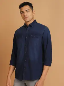 Allen Solly Faded Spread Collar Pure Cotton Casual Shirt