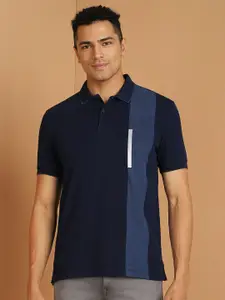 Allen Solly Colourblocked Polo Collar Cotton T-shirt