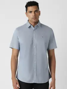 Van Heusen Sport Slim Fit Printed Spread Collar Casual Shirt