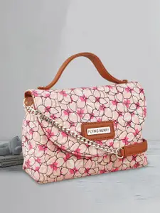 FLYING BERRY Floral Printed Structured Satchel