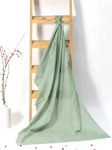 Contrast Living Striped Pure Cotton Scarf