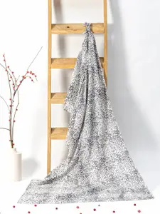 Contrast Living Floral Printed Pure Cotton Scarf