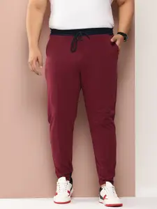 Sztori Men Plus Size Relaxed Fit Joggers With Contrast Detail