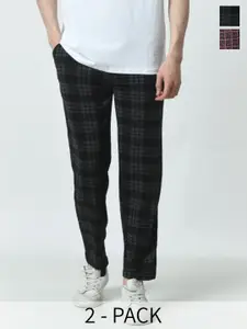 BAESD Men 2Pcs Checked Track Pants