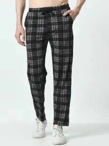BAESD Men  Check Printed Track Pants