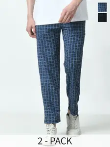 BAESD BASED Mental Pack Of 2 Checked Mid Rise Track Pants