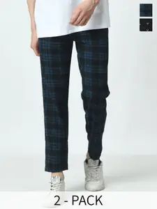 BAESD Men Pack Of 2 Mid-Rise Printed Regular Fit Track Pant