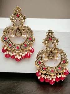 OOMPH Women Peacock Shaped Chandbalis Earrings