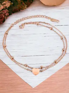 OOMPH Layered Heart Shaped Anklet
