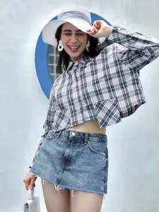 PINACOLADA Tartan Checks Cotton Checked Casual Shirt