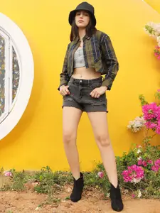 PINACOLADA Tartan Checks Cotton Checked Casual Shirt