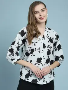 all about you Floral Printed V-Neck Top