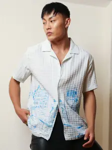 Campus Sutra Men Classic Windowpane Checks Opaque Checked Casual Shirt