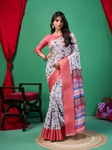 Fashion FRICKS Women Ethnic Motifs Zari Silk Cotton Saree
