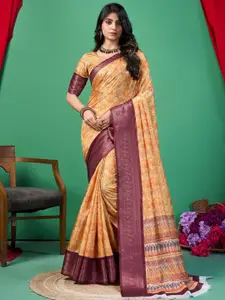 Fashion FRICKS Floral Zari Silk Cotton Saree