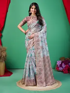 Fashion FRICKS Floral Silk Cotton Saree