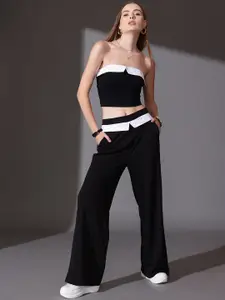STREET 9 Off Shoulder Top With Flared Trousers Co-Ords