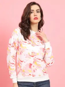 TANDUL Abstract Printed Round Neck Pullover Sweatshirt