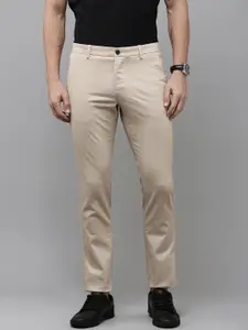 Arrow Men Self Design Textured Original Slim Fit Semi Formal Trousers