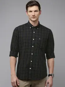 Arrow Manhattan Slim Fit Checked Pure Cotton Casual Shirt