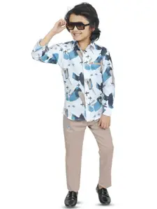 TS TRENDS Boys Printed Shirt with Trousers