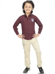 TS TRENDS Boys Printed Shirt with Trousers