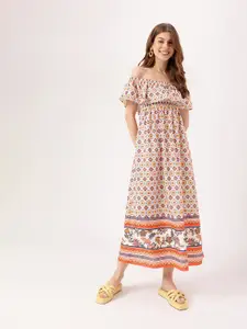 DressBerry Boho Off-Shoulder Maxi Dress