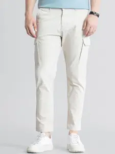 Snitch Men Smart Slim Fit Cargo Trousers