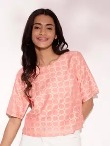 Fabindia Printed Cotton Boxy Top