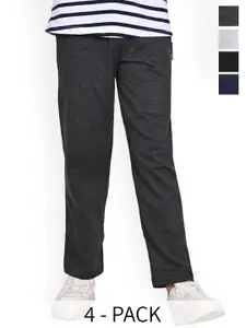 BAESD Boys Pack Of 4 Mid-Rise Track Pants