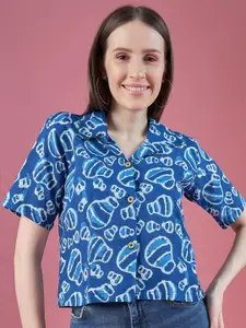 DressBerry Relaxed Geometric Printed Pure Cotton Casual Shirt