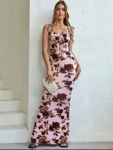 TANDUL Floral Print Maxi Dress