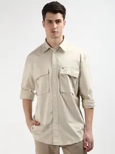 Tommy Hilfiger Spread Collar Cotton Casual Shirt