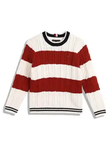 Tommy Hilfiger Girls Cable Knit Pullover