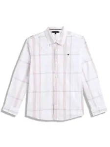 Tommy Hilfiger Boys Checked Button Down Collar Cotton Casual Shirt
