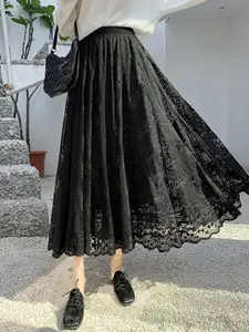 StyleCast x Revolte Lace A-Line Skirt