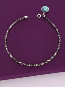 KAI JEWEL Rhodium-Plated Oxidised Anklet