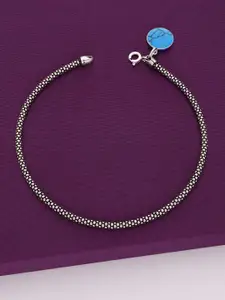 KAI JEWEL Rhodium-Plated Oxidised Anklet