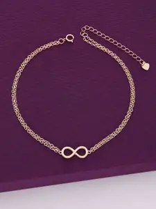 KAI JEWEL womens Rose Gold-Plated Anklet