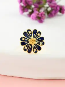 Voylla Gold-Plated CZ-Studded Finger Ring